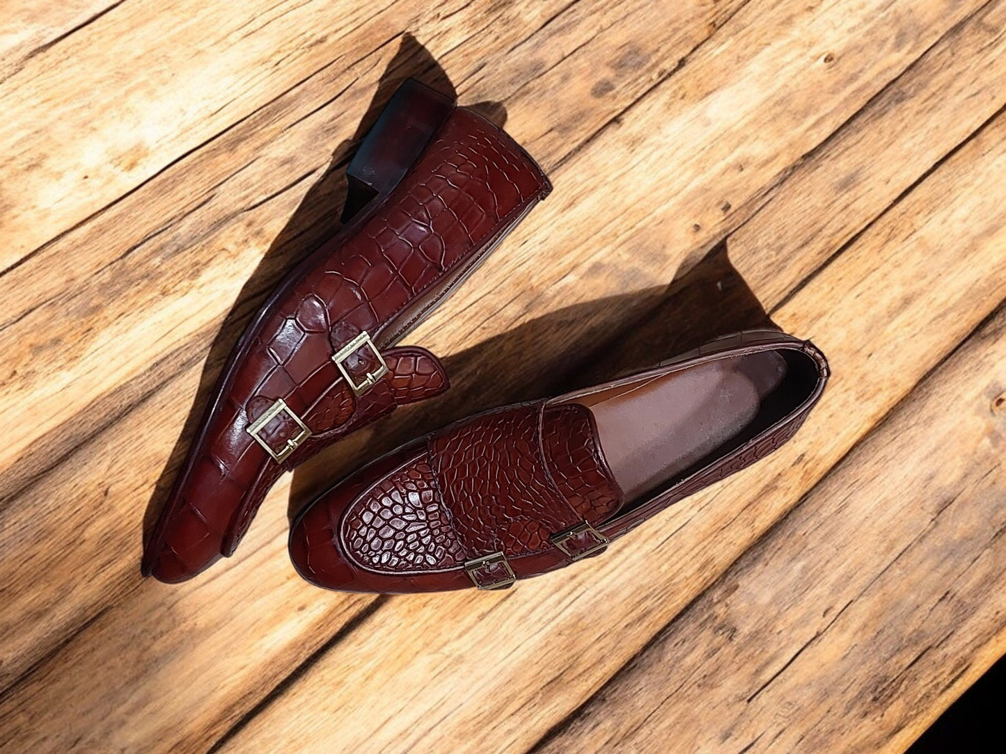 New Men's Handmade Formal Shoes Burgundy Leather Slip On Stylish Loafer Teasels Dress & Formal Wear Shoes