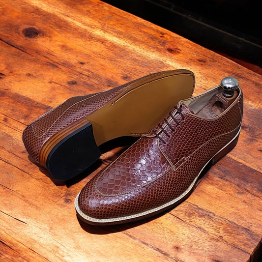 New Men's Handmade Formal Shoes Brown Leather , Lace Up Stylish Dress & Casual Wear Shoes