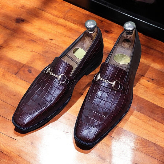 New Men's Handmade Leather Formal Moccasin Shoes