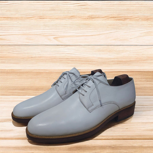 Handmade Leather Grey Dress shoes for men