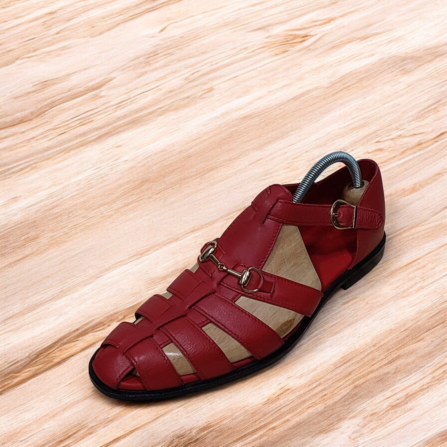 Handcrafted Summer Sandals for Relaxing Days Red Color