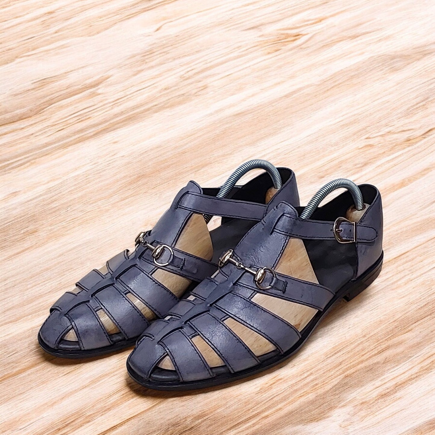 Trendy Summer Sandals - Handmade Summer Ready Dark Grey Sandals: Stylish Handmade Pair