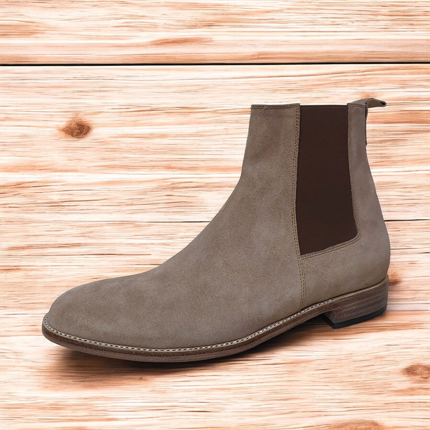 Men Chelsea Ankle Boots Brown Men Chelsea Dress Boot Crepe Sole